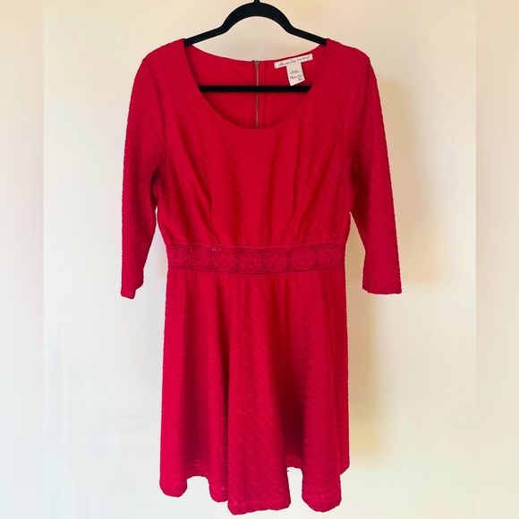American Rag Dresses & Skirts - XL American Rag red 3/4 sleeve dress